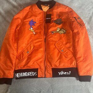 Vtg The Hundreds X Looney Tunes Wile E. Coyote Jacket Acme M Operation MA-1